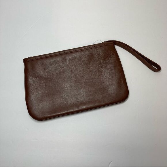 Chic Brown Leather Wristlet - Picture 4 of 7